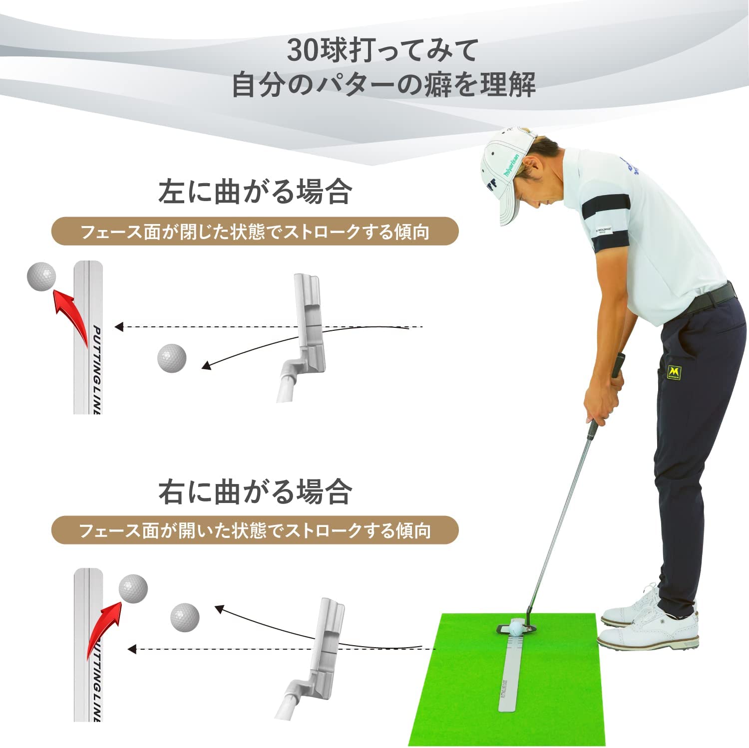 Danact パター練習 ゴルフ 練習 ゴルフ練習用品 ゴルフ練習器具 パッティング パターマット オプション パターレール パットレール |  Danact公式ショップ